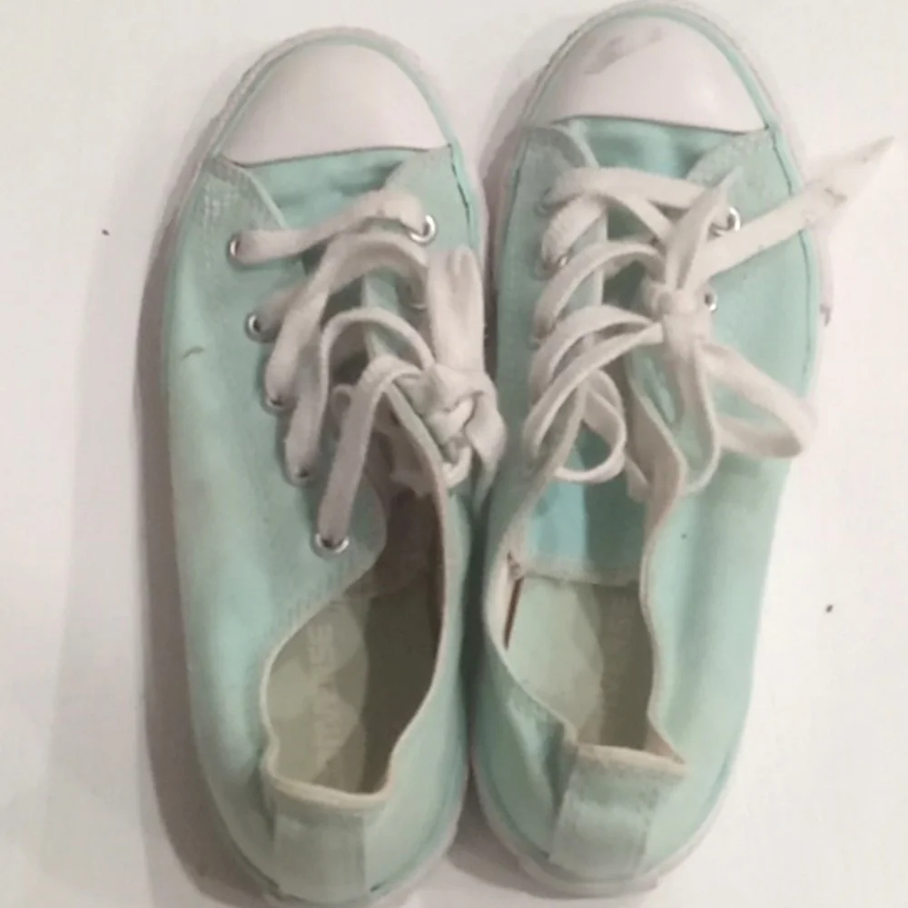 Converse Aqua and White Classic Sneakers